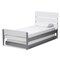Baxton Studio Nereida Modern White and Grey-Finished Wood Twin Platform Bed 143-7869-7890 - alternate 1